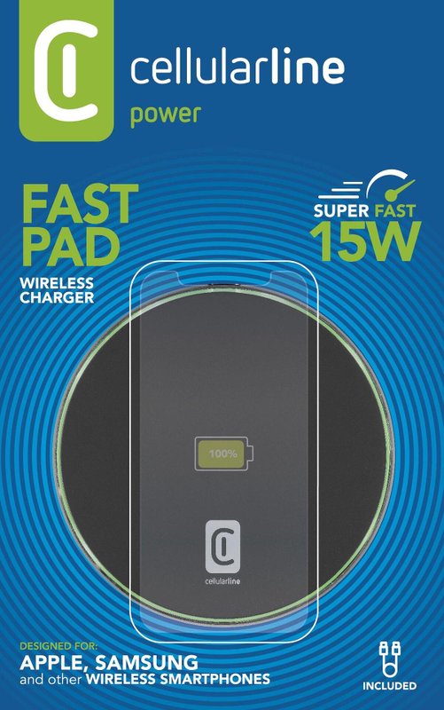 Безжично зарядно Fast Pad 15W